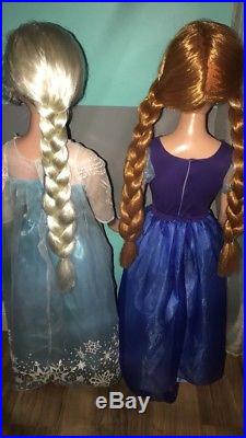 My life size Set of Elsa And Anna 3ft Tall Dolls