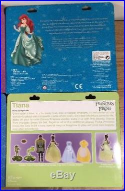 NEW 6 Different Disney Princess Deluxe Magic Clip Magiclip Polly Pocket Doll Set