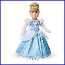 NEW American Girl Disney Princess CINDERELLA 18 DOLL + Gown Glass Slippers NIB