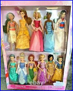 NEW COLLECTORS EDITION Disney Store Princess Gift Set x11 Dolls