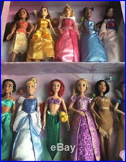 NEW COLLECTORS EDITION Disney Store Princess Gift Set x11 Dolls. MIB