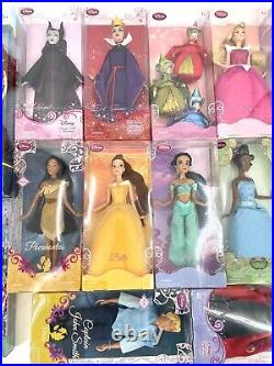 NEW DISNEY COLLECTION Classic Dolls Lot Of 14 Princess Prince Rare Hard To Find