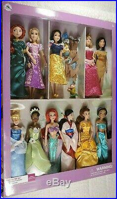 NEW DISNEY Store Princess Gift Set Collection 11 Dolls + Snow White accesories