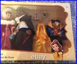 NEW Disney Beauty and the Beast Deluxe Doll Set Classic Gift Belle Beast Gaston
