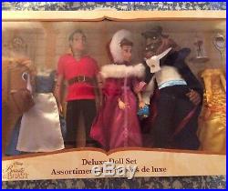 NEW Disney Store Beauty and the Beast Deluxe Doll Set Belle Gaston Princess &