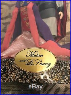NEW Disney Store Collection Princess MULAN Prince LI SHANG BARBIE DOLL