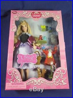 NEW Disney Store Deluxe Singing Princess Aurora 11.5 Doll Sleeping Beauty ++