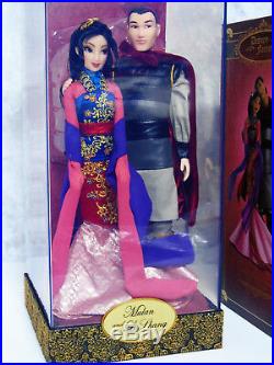 NEW Disney Store Designer Collection Princess MULAN Prince LI SHANG BARBIE DOLL