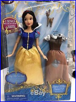 NEW! Disney Store PRINCESS SNOW WHITE SINGING DOLL 12 Articulated Arms Posable