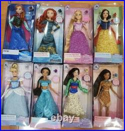 NEW Disney Store Princess 8 pc Classic Doll with Rings Collectors Set 11 1/2 Lot