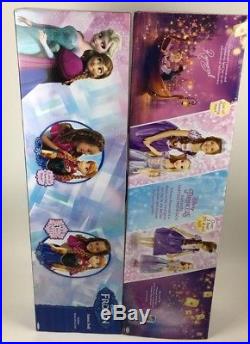 NEW Lot of 2 Disney Princess Dolls MY SIZE Anna + Rapunzel 38 Over 3 Feet Tall