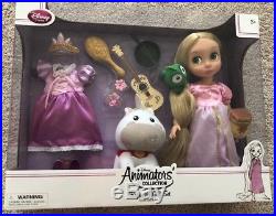 NIB Disney Animators' Collection Deluxe Doll Gift Set Princess Rapunzel, Pascal