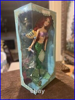 NIB Disney Store Ariel The Little Mermaid 17 Singing Princess Doll Flounder