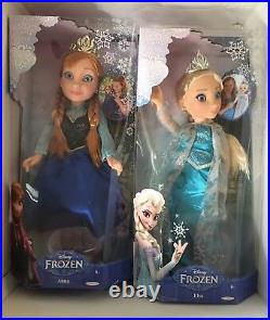 NIB Jakks Pacific Disney Princess & Me 18 Anna & Elsa Frozen Doll Set