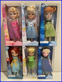 NISB DISNEY STORE Princesses 16 Dolls LOT of 6