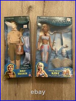NRFB Disney's Atlantis The Lost Empire Crystal Princess Kida & Milo Thatch dolls