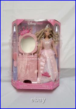 NWT VTG Disney Store Sleeping Beauty Talking Princess Doll with Bureau Mirror