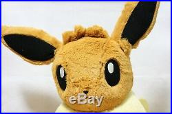 New Big Fluffy Eevee Plush Doll Japan Pokemon Center Stuffed Toy With Traching #