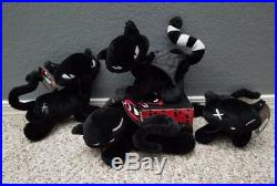 New Emily the Strange 8inch Stuffed plush toy doll Black Cats set of 4