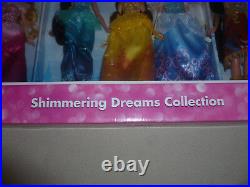 New Shimmering Dreams Collection Disney Princess 10 Figure Doll Lot Set Nib