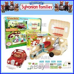 New Sylvanian Families Caravan + Family Saloon Car Combo Set Deal 5045 4611