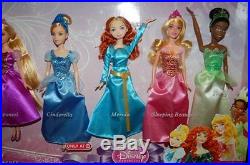 New Ultimate Disney Princess Collection 7 Pack Doll Merida Ariel Cinderella