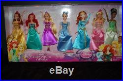 New Ultimate Disney Princess Collection 7 Pack Doll Merida Ariel Cinderella