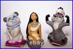 Pocahontas Meeko Flit Rubber Figures dolls By Janex Disney Vintage Rare Toys
