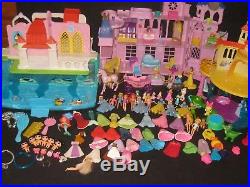 Polly Pocket Disney Princess Castle Little Mermaid Huge Toy Lot