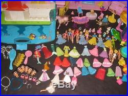 Polly Pocket Disney Princess Castle Little Mermaid Huge Toy Lot