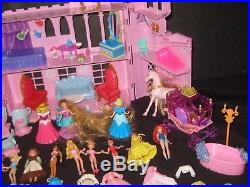Polly Pocket Disney Princess Castle Mermaid Dolls Clothes Huge XMAS Toy Lot