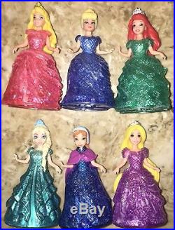 Disney Princess FROZEN ANNA  Polly Pocket Magiclip Magic Clip Doll GLITTER DRESS 