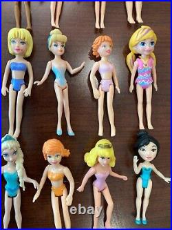 Polly Pocket MAGIC CLIP 4 Princess Huge Lot of 110+ Toy Figures -Disney, Mattel