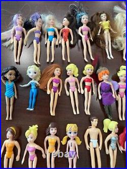 Polly Pocket MAGIC CLIP 4 Princess Huge Lot of 110+ Toy Figures -Disney, Mattel