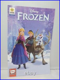 Princess Barbie Doll OOAK + Anna figure + Disney Frozen Comic Book Gift Set Lot
