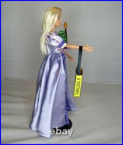 Princess Barbie OOAK Halloween Costume + Disney Tangled Rapunzel Figure & Book