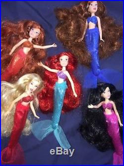 RARE Disney Store Ariel And Sisters Mini Doll set