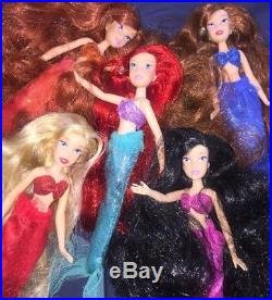 RARE Disney Store Ariel And Sisters Mini Doll set