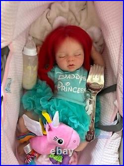 READY2SHIP! Lifelike Doll Ariel little mermaid Newborn Reborn disney princess