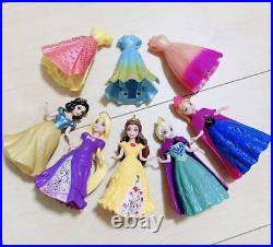 Rare Disney Princess Magic Clip Doll 5Piece Set Dressup Dolls with Rapunzel Belle