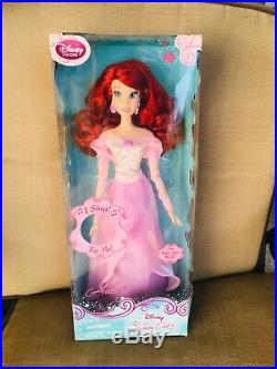 Rare Disney pink dress Ariel THE LITTLE MERMAID 17 singing Doll