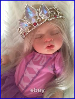 Reborn newborn fake baby lifelike doll rapunzel tangled disney princess custom