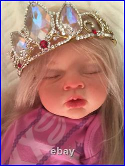 Reborn newborn fake baby lifelike doll rapunzel tangled disney princess custom