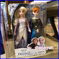 Shanghai Disney 2pcs Frozen 2 Princess Elsa Anna 12 Doll Action Figures toy set