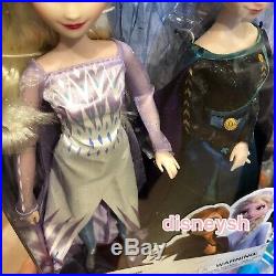 Shanghai Disney 2pcs Frozen 2 Princess Elsa Anna 12 Doll Action Figures toy set