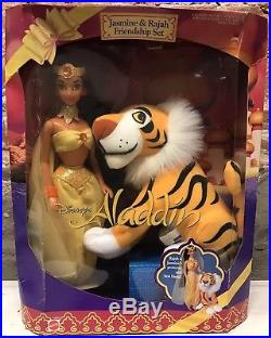 Vintage Disney Aladdin Princess Jasmine & Rajah Friendship Set Barbie Doll Plush