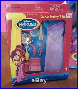 Vintage Disney Hercules Megara Doll & Dress Sets Lot 3 MiB 1996 Fashion Secrets