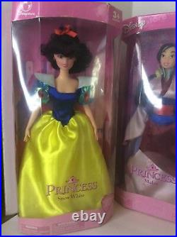 Vintage Disney Store Classic Princess Doll Collection Lot Esmeralda Belle Aurora
