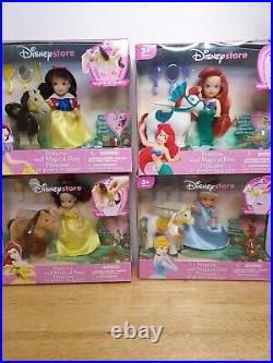 Vintage Disney Store Princess Magical Pony Set Cinderella Ariel Belle Snow White