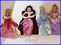 Walt Disney's Princess Collection Porcelain Doll Belle Cinderella Snow White LOT